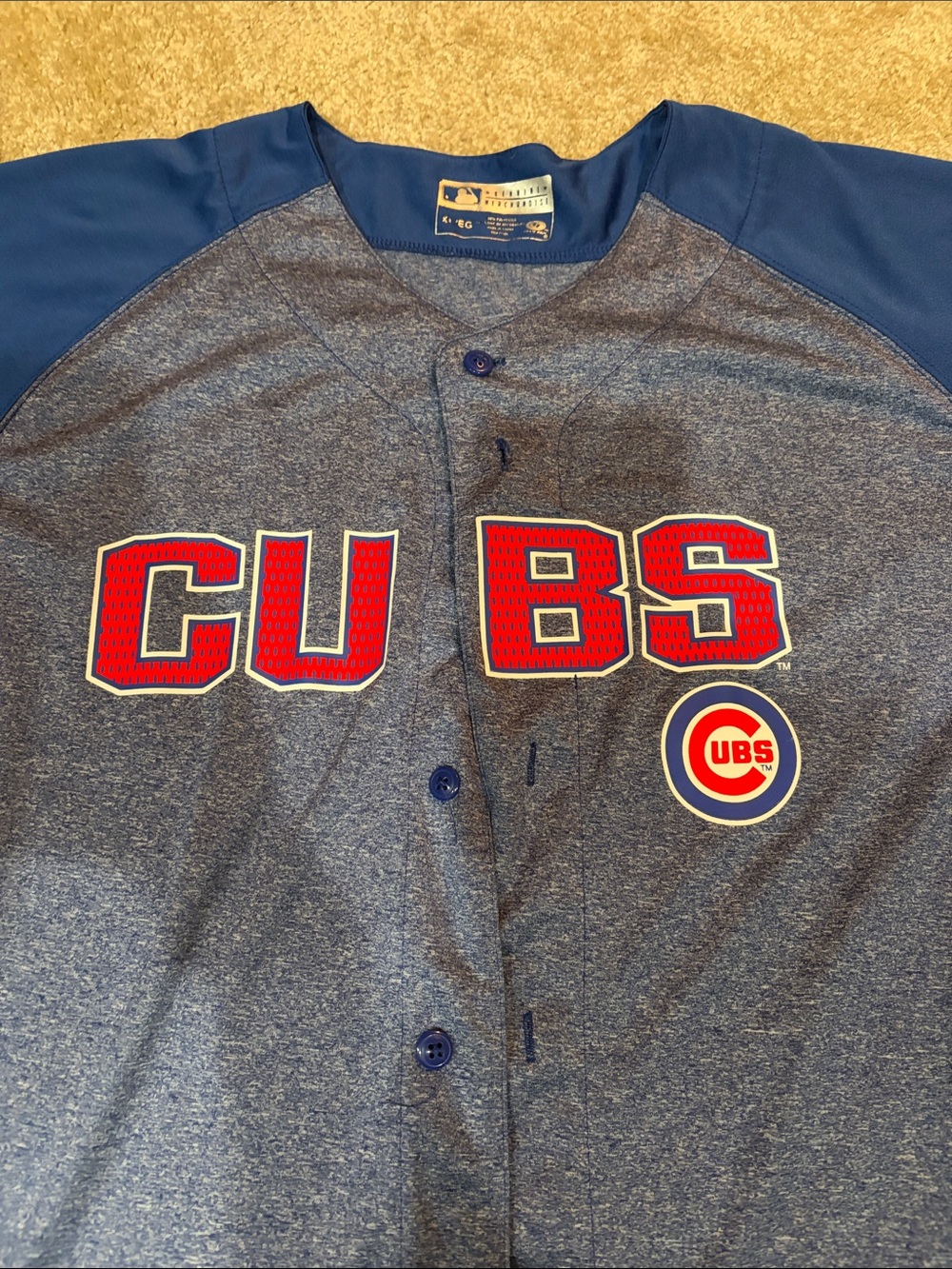 Chicago Cubs Blue Short-Sleeve Baseball Jersey - Size XL - Picture 2 of 8